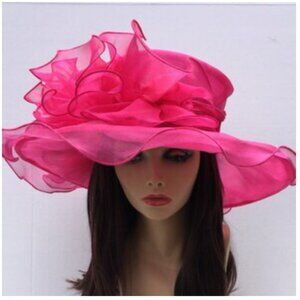 Pink Kentucky Derby Hat / Church Hat / Tea Party Hat / Pink Hat / Formal Hat